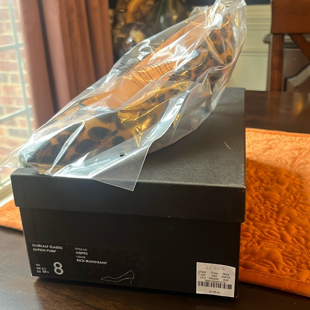 New in Box- J.Crew Calf hair Leopard Kitten Heels